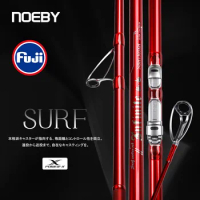 NOEBY-Surf Fishing Rod,3 Section Fuji Parts,Japan Carbon, Rockfishing Spinning Rod for Sea Surfcasti