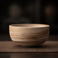 One Two Cups Mangkuk Teh Chawan Japanese Matcha Tea Bowl 480ml Brown/White (OH)
