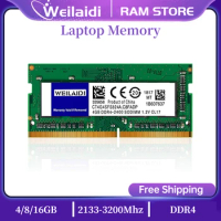 Weilaidi DDR4 4GB 8GB 16GB Memory Ram 2666 MT/S (PC4-21300) SODIMM 2400MHZ 2666 1.2V 260-Pin For Laptop Notebook Memoria