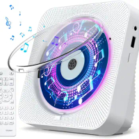 Gueray CD Player with Speakers Bluetooth Desktop CD Players for Home Radio CD Player with Remote Control HiFi Speakers