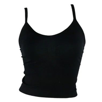 Scelta - Tanktop Backless Atasan Busa Cup Rajut Kamisol Crop Tank Top Sc 1146 Hitam