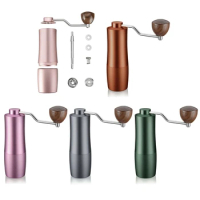 Handheld Burr Coffee Grinder Mill Manual Coffee Bean Grinder for Office, Home, Camping Hand Crank Coffee Grinder Dropship