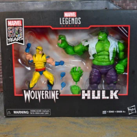 Original Marvel Legends 80th Anniversary Grey Hulk The Hulk Anime Action Figure Model Doll Wolverine Hulk Set Collect Gift