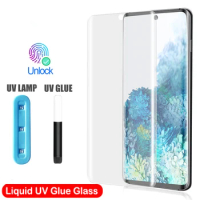 15 pcs UV Liquid Glass For Samsung S20 S10 S10E S9 S8 UV Full Cover Glue Tempered Glass for Samsung Note10 9 8