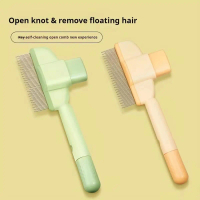 {DLGIFJIE} Pet One Button Self Cleaning Pet Grooming Gloves Brush Comb Hair Remover and Massage Tool