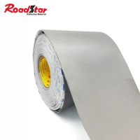 Roadstar High Silver Reflective Fabric Sticker Self-Adhesive Backing Warning Tape For Clothes Bag Helmet 20cm Width