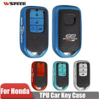 Car Remote Key Case Cover Mugen Shell TPU Key Holder For Honda CRV Fit Civic Jazz Accord HR-V HRV City Odyssey XR-V Accessorie