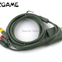 1PC 1.8M Game Console Display Component Video Cable HD TV Audio Video AV Cable Cord RCA For Xbox 360 XBOX360