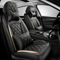 Leather Universal Full Car Seat Covers For Alfa Stelvio 159 Lexus IS250 Jeep Patriot Renegade Auto Interior Accessories Cushion