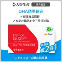 大醫生技DHA+EPA TG型魚油膠囊60顆【買2送1】國家健康食品認證