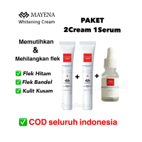 MAYENA 2 Cream + 1 Serum paket mencerahkan dan flek mayena whitening dan flek