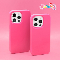 【Candies】iPhone 15 Pro - Simple系列素面手機殼(粉)