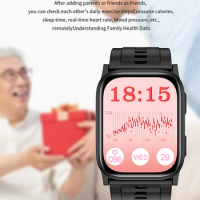 2024 New Medical Grade Air Pump airbag accurate Blood Pressure Smart Watch BT call multi-language Smartwatch best gift to elder