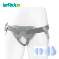 Lefeke Inguinal Hernia Belt Truss Adult Elderly Hernia Support Brace Sport Recovery Strap with 2 Removable Compression Pads
