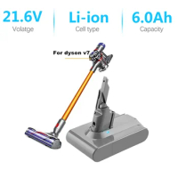 6000mAh 21.6V for Dyson V7 Battery Motorhead Animal Trigger Car+Boat Absolute V7 Replacement Battery Handheld Vacuum Cleaners