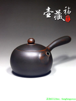 【百貨屋二號】紫砂壺 唐羽側把壺欽州坭興陶茶壺家用純手工茶具窯變壺紫泥紫砂工藝泡茶-有意請咨詢