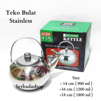 Berkualitas! Teko mini Stainless Steel 14cm/Teapot/Cerek Teh Dilengkapin Saringan - 16 cm