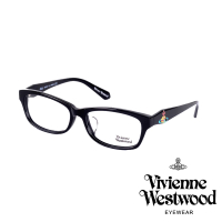 【Vivienne Westwood】浮雕七彩土星環款光學眼鏡(黑 VW272_01)