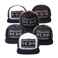 Chrome Hearts หมวกอินเทรนด ์ Chrome Hearts Sun หมวกเบสบอลหมวกกว ้ าง CH หมวกแบนหมวกสําหรับผู ้ ชายแ
