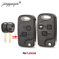 2/3 Buttons Modified Flip Remote Key Shell for Lexus RX300 LS400 LS430 ES330 SC430 IS300 LX470 RX330 RX350 GS300 + Button Pad