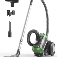 Vacuum Cleaner, High Suction Canister Vacuum Cleaner, 1200W Adjustable Suction Power, Bagless Canister Vacuum Cleaner