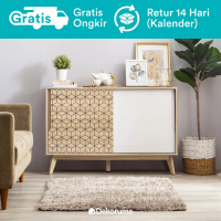 Dekoruma Nomura Lemari Kabinet Minimalis 2 Pintu Sliding | Credenza Buffet