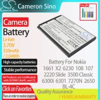 CameronSino Battery for Nokia 1661 X2 6230 108 107 2220 Slide 3500 Classic 6300i 6301 fits SVP BBA-0