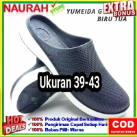 Sepatu Sendal Slop Pria Yumeida GT 9117 L Sepatu Sandal Slip On Pria - BIRU TUA, 41 ORIGINAL!!!