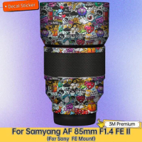 For Samyang AF 85mm F1.4 FE II for SONY FE Mount Lens Sticker Protective Skin Decal Vinyl Wrap Film Anti-Scratch Protector Coat