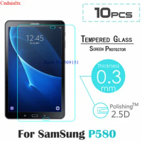 10 PCS Premium Tempered Glass Screen Protector Film For Samsung Galaxy Tab A A6 10.1 with S Pen (2016) P580 P585 Tablet