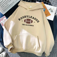TM94 - Sweater RUGBY LEAGUE CALIFORNIA Hoodie Wanita Unisex - Fleece Tebal Halus - Fit