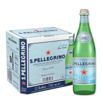 【S.Pellegrino】天然氣泡礦泉水玻璃瓶裝750mlx12入/箱