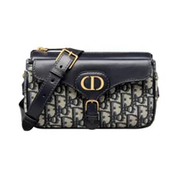 Christian Dior 30 Montaigne Small Pocket Bag Oblique Jacquard and Smooth Calfskin Blue Blue