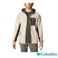 【Columbia 哥倫比亞 官方旗艦】男款-M Outdoor Tracks™柔暖刷毛連帽外套-卡其(UAE49030KI/HF)