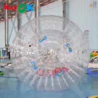 PVC 2.5m(8.2ft) Inflatable Human Hamster Ball Clear Body Zorb Ball Game for kids/adults