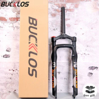 BUCKLOS MTB Fork 26 Inch Suspension Front Fork Aluminum Alloy Strong Air Suspension Fork Bicycle Accessories