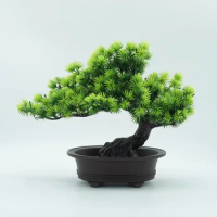 Potted Plant Simulation Decorative Bonsai Home Office Pine Tree Gift DIY Ornament Lifelike Accessory Artificial Bonsai