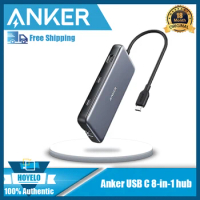 Anker USB C Hub PowerExpand 8-in-1 USB C Adapter with Dual 4K HDMI 100W Power Delivery 1 Gbps Ethernet 2 USB 3.0 Data Ports