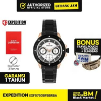 Jam Tangan Analog Wanita Expedition EXF6760BFBBRBA Black Rose Gold
