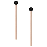 2 Pcs Ethereal Drum Sticks Rubber Mallet Hammer Musical Instrument Mallets Wood Tongue