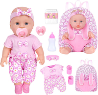 12 Inch Baby Dolls with Backpack Carrier Can Store Doll Clothes and Accessories12" Reborn Baby Doll 