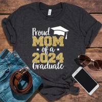 Proud Mom of A 2024 Graduate T Shirts Graduate Mom 2024 Tee Proud Mom Graduate Shirt Graduation 2024 Clothes m