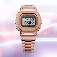 【CASIO 卡西歐】G-SHOCK 太陽能藍芽連線電波手錶 畢業禮物(GMW-B5000GD-4)