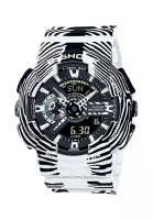 G-SHOCK Casio G-Shock Men's Analog-Digital Watch GA-110WLP-7A Wildlife Promising Collaboration Limited Models Black and White Stripes Resin Band Sport Watch