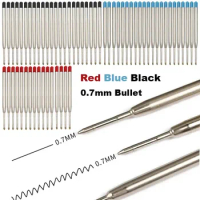 Creative Ballpoint Pen Refill For Parker Pens Medium Point L:3.9 In Black Blue Red Ink Rods G2 Metal Refill Writing Stationery