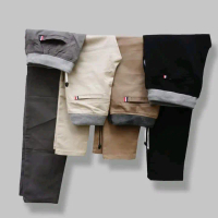 Celana Chino Panjang Pria Pinggang Kolor/Karet Premium