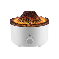 New Volcanic Flame Aroma Diffuser Essential Oil Lamp Fog Aromatherapy Jellyfish Decompression Simulation Flame Humidifier