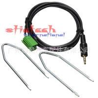 by dhl or ems 200 sets for MP3 Aux In Input ISO Adapter with Radio Removal Keys to Renault Clio Megane Laguna Modus CD Player