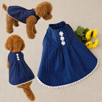 Migo Design 89 Baju Kemeja Dress Piyama Santai Tidur Jalan Polkadot Navy Blouse Kemeja Renda Bunga P