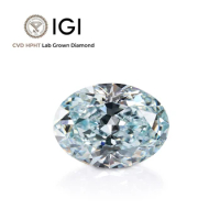 Oval Blue Diamond 1 carat 1.5 carat 5 carat Synthetic Color Loose Diamond VVS VS Fancy Intense Blue Lab Grown Blue Diamond